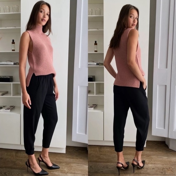 Aritzia Babaton Black Dexter Trouser Pant Size M - Picture 1 of 9